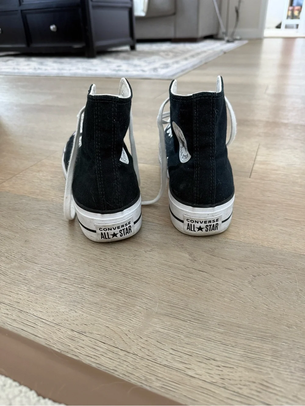 Platform High Top Black Converse